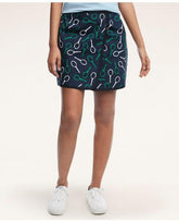 Brooks Brothers Women's Reversible Print-Embroidered Tennis Skirt Navy/Green