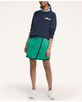 Brooks Brothers Women's Cotton Terry LOVE Sweatshirt Navy