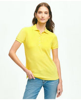 Brooks Brothers Women's Supima Cotton Stretch Pique Polo Shirt Yellow