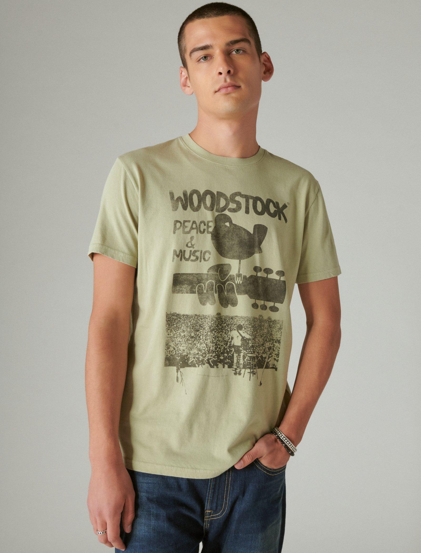 Lucky Brand Woodstock 1969 Tee Tea