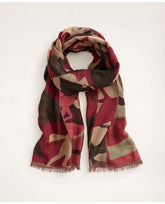 Brooks Brothers Women's Wool Blend Equestrian Scarf Red