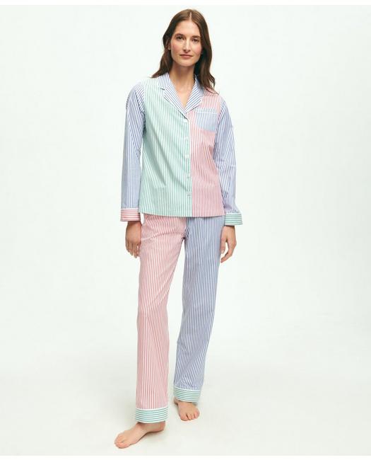 Brooks Brothers Women's Cotton Poplin Fun Pajama Set Multicolor