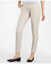 Brooks Brothers Women's Flat-Front Stretch Advantage Chino Pants Stone