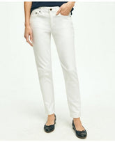 Brooks Brothers Women's Stretch Cotton Jeans White