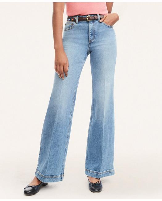 Brooks Brothers Women's Flared Denim Jeans Medium Indigo