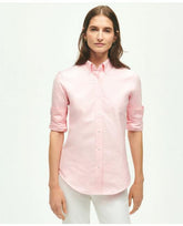 Brooks Brothers Women's Classic-Fit Cotton Oxford Shirt Pink