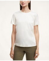 Brooks Brothers Women's Silk T-Shirt White