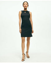 Brooks Brothers Women's Ponte Cut-Out Sheath Dress Black