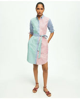 Brooks Brothers Women's Supima Cotton Fun Stripe Shirt Dress Multicolor