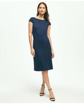 Brooks Brothers Women's Ponte A-Line Dress Navy