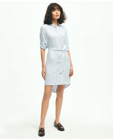 Brooks Brothers Women's Soft Icons Shirt Dress Blue