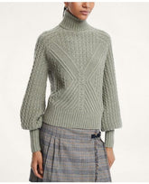 Brooks Brothers Women's Lambswool Metallic Sweater Charcoal