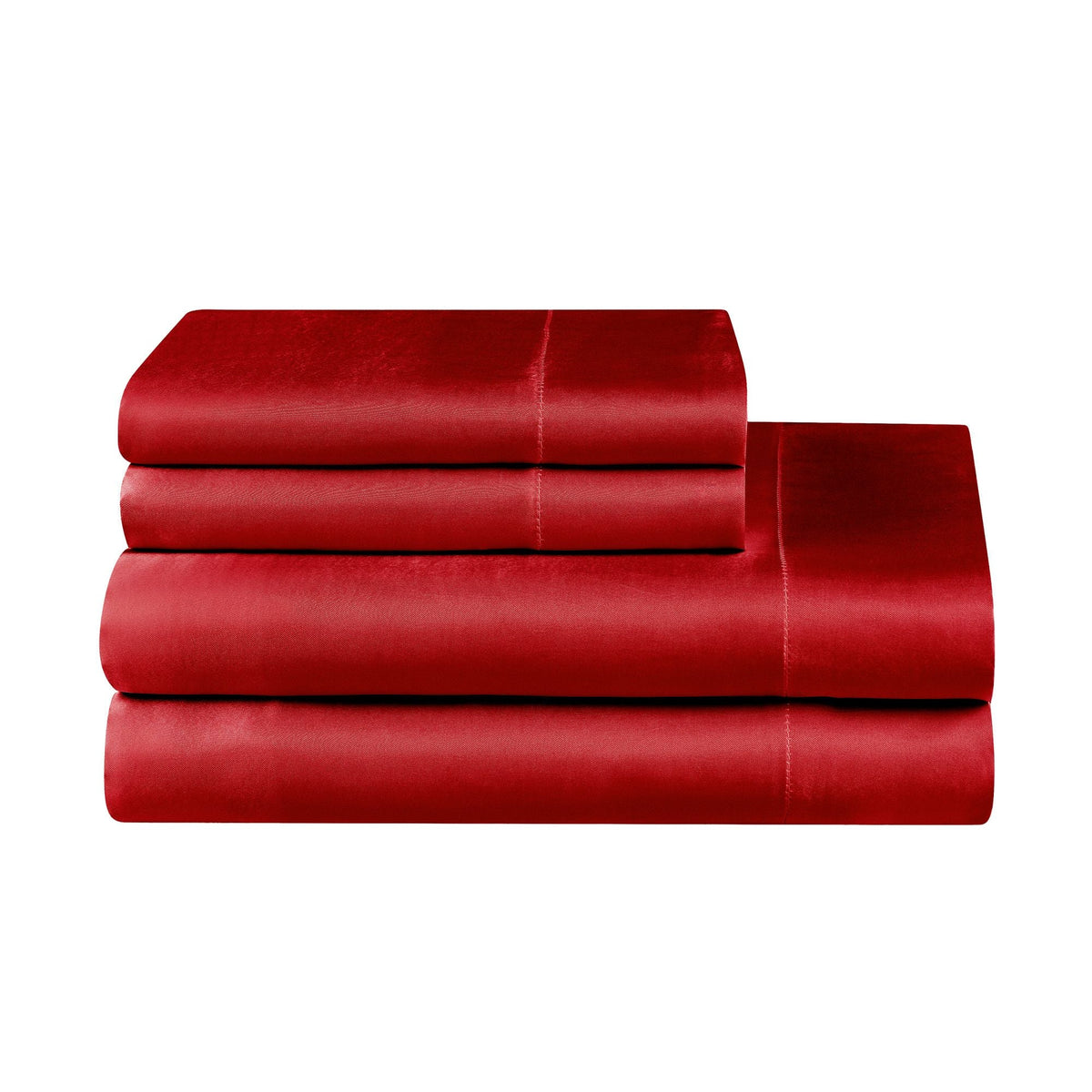 Juicy Couture Solid Satin Sheet Set Ruby