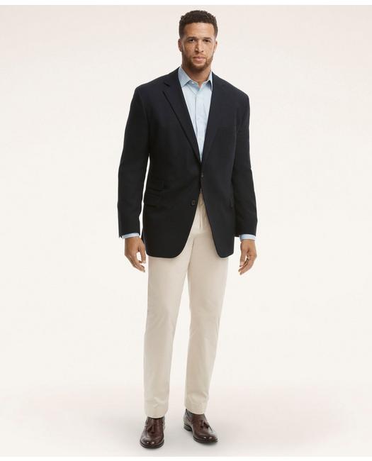 Brooks Brothers Men's Big & Tall Hopsack Blazer Navy