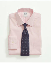 Brooks Brothers Men's Big & Tall Stretch Supima Cotton Non-Iron Pinpoint Oxford Ainsley Collar Pink