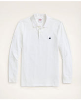 Brooks Brothers Men's Golden Fleece Big & Tall Stretch Supima Long-Sleeve Polo Shirt White