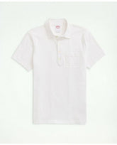 Brooks Brothers Men's Big & Tall Vintage Jersey Polo Shirt White