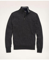 Brooks Brothers Men's Big & Tall Merino Half-Zip Sweater Charcoal