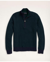 Brooks Brothers Men's Big & Tall Wool Nordic Half-Zip Sweater Navy/Green