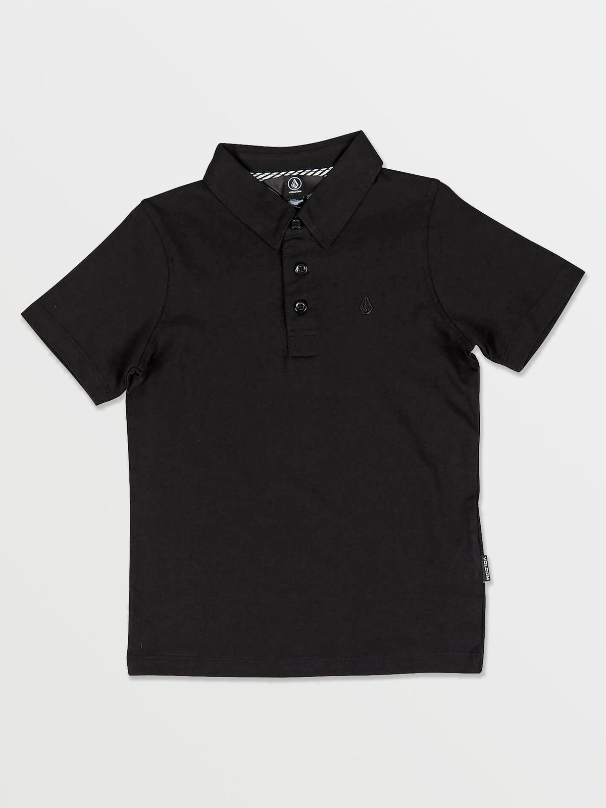 Volcom Wowzer Polo Boys Short Sleeve Shirt (Age 2-7) Black