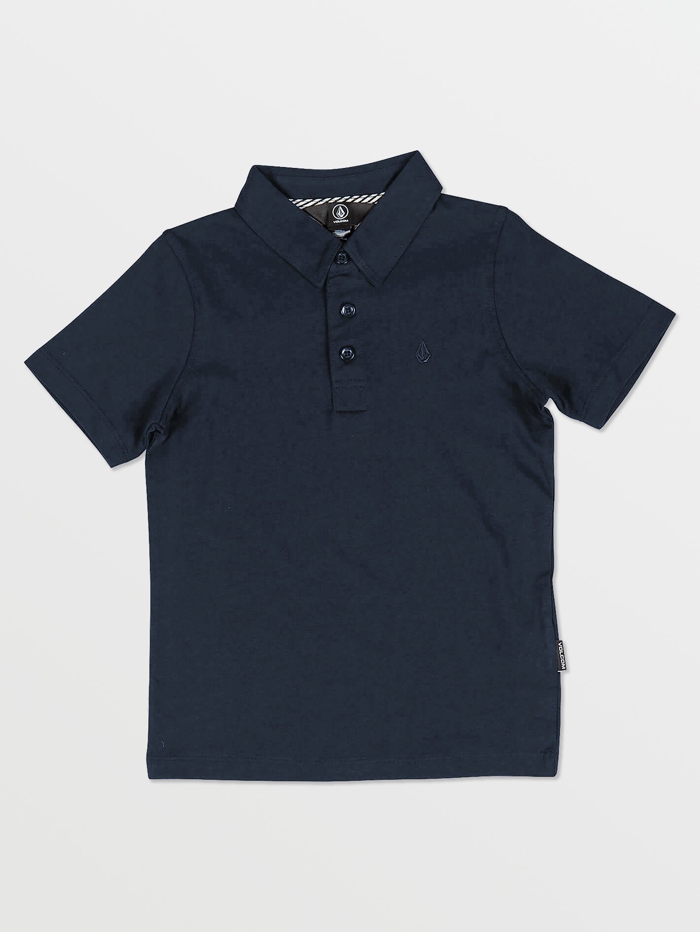 Volcom Wowzer Polo Boys Short Sleeve Shirt (Age 2-7) Navy