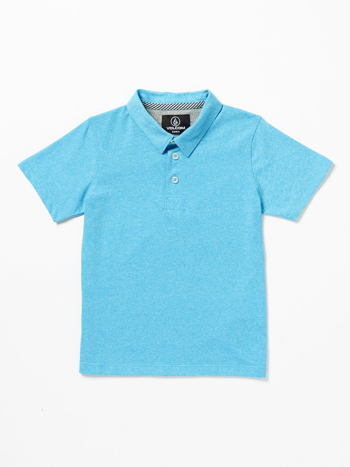 Volcom Wowzer Polo Boys Short Sleeve Shirt (Age 2-7) Turkish Blue