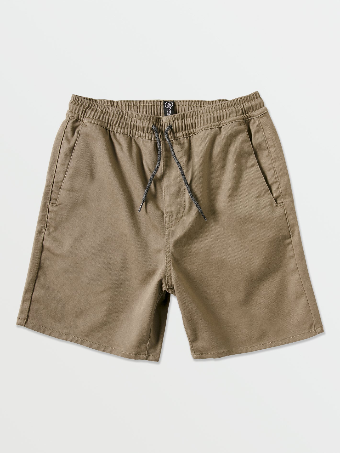 Volcom Frickin Elastic Waist Boys Shorts (Age 2-7) Khaki