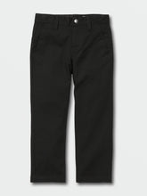 Volcom Frickin Modern Stretch Chino Boys Pants (Age 2-7) Black