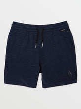 Volcom Understoned Elastic Waist Hybrid Boys Shorts (Age 2-7) Navy