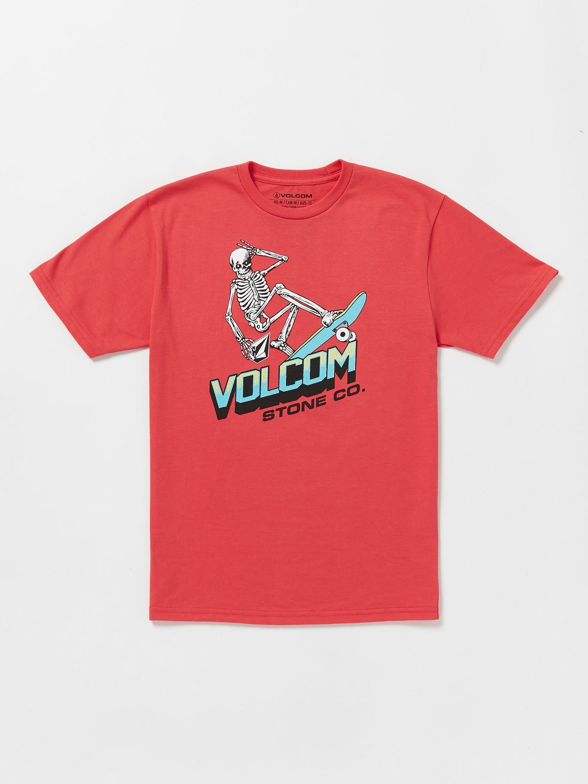 Volcom Bone Slide Short Sleeve Tee Flash Red