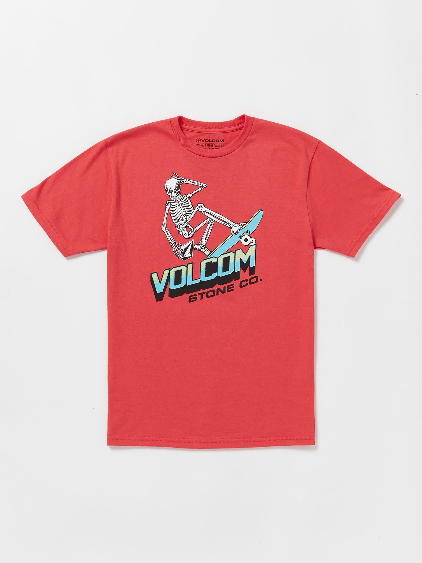 Volcom Bone Slide Short Sleeve Tee Flash Red