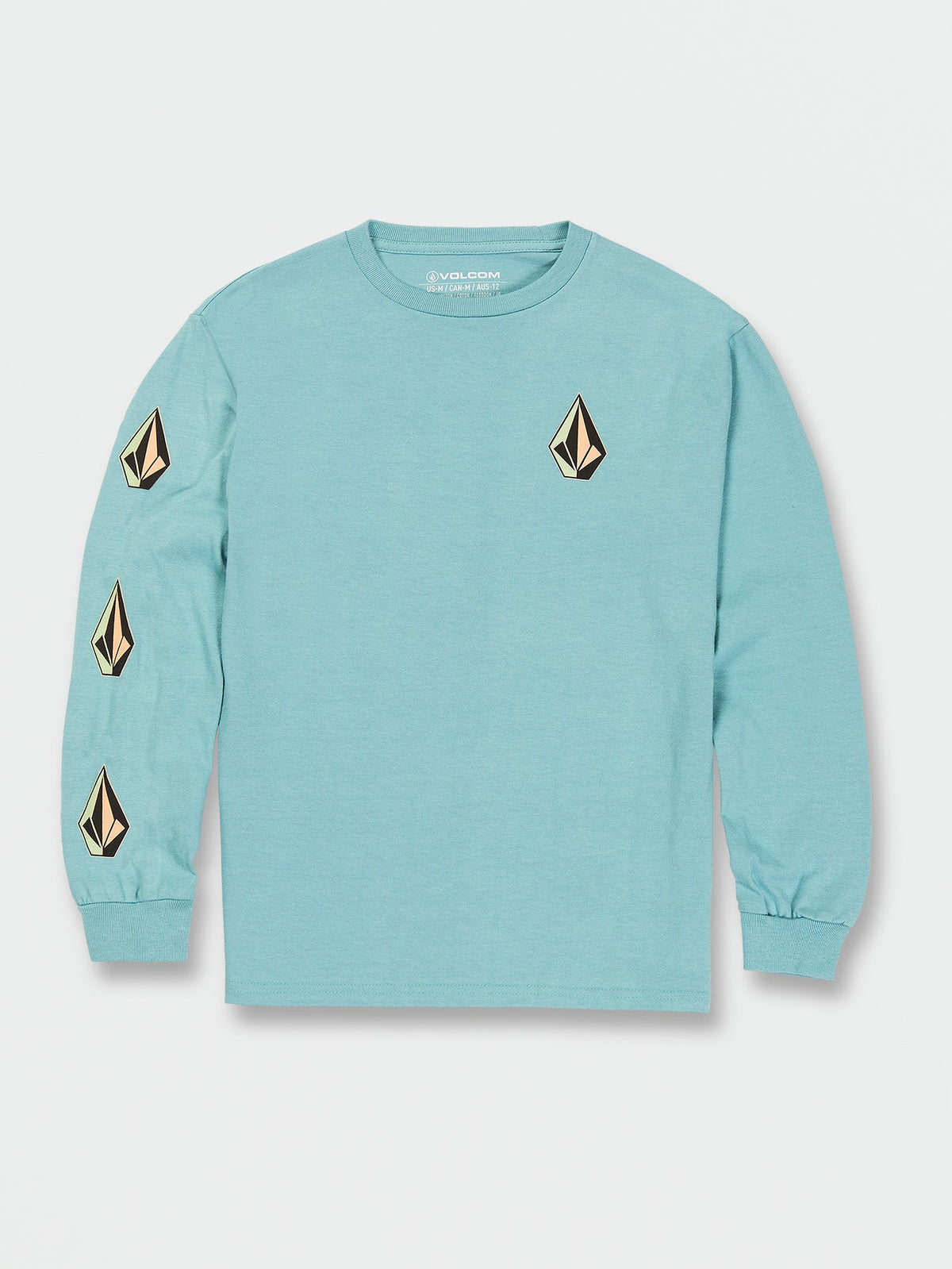 Volcom Iconic Stone Long Sleeve Tee Coastal Blue