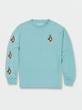 Volcom Iconic Stone Long Sleeve Tee Coastal Blue