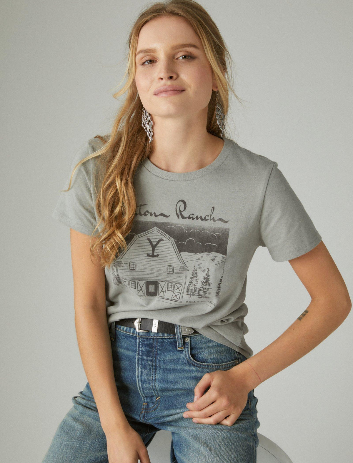 Lucky Brand Yellowstone Dutton Ranch Tee Griffin