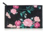 Judith Leiber Couture Zip Pouch Night Roses