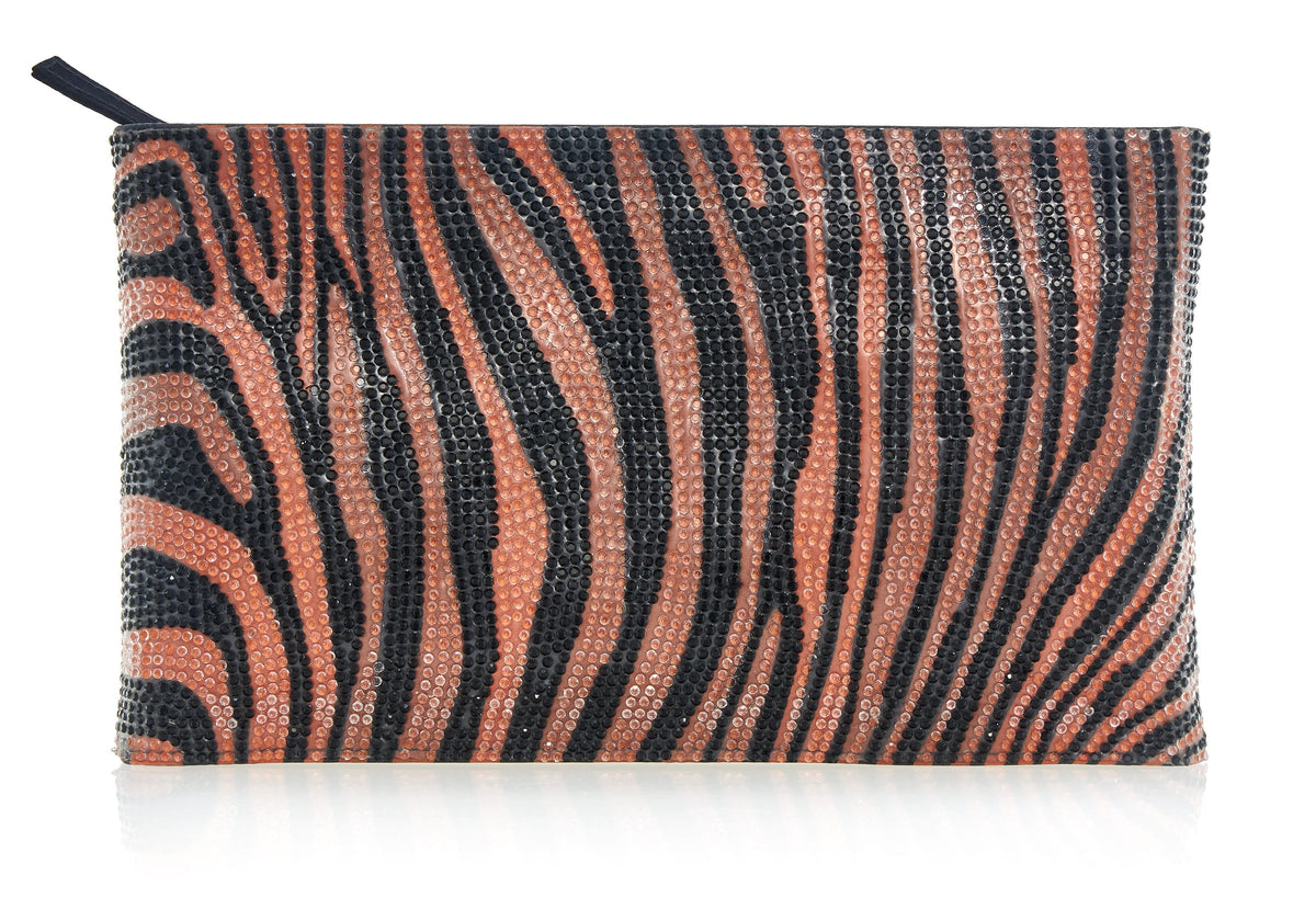 Judith Leiber Couture Tiger Zip Pouch