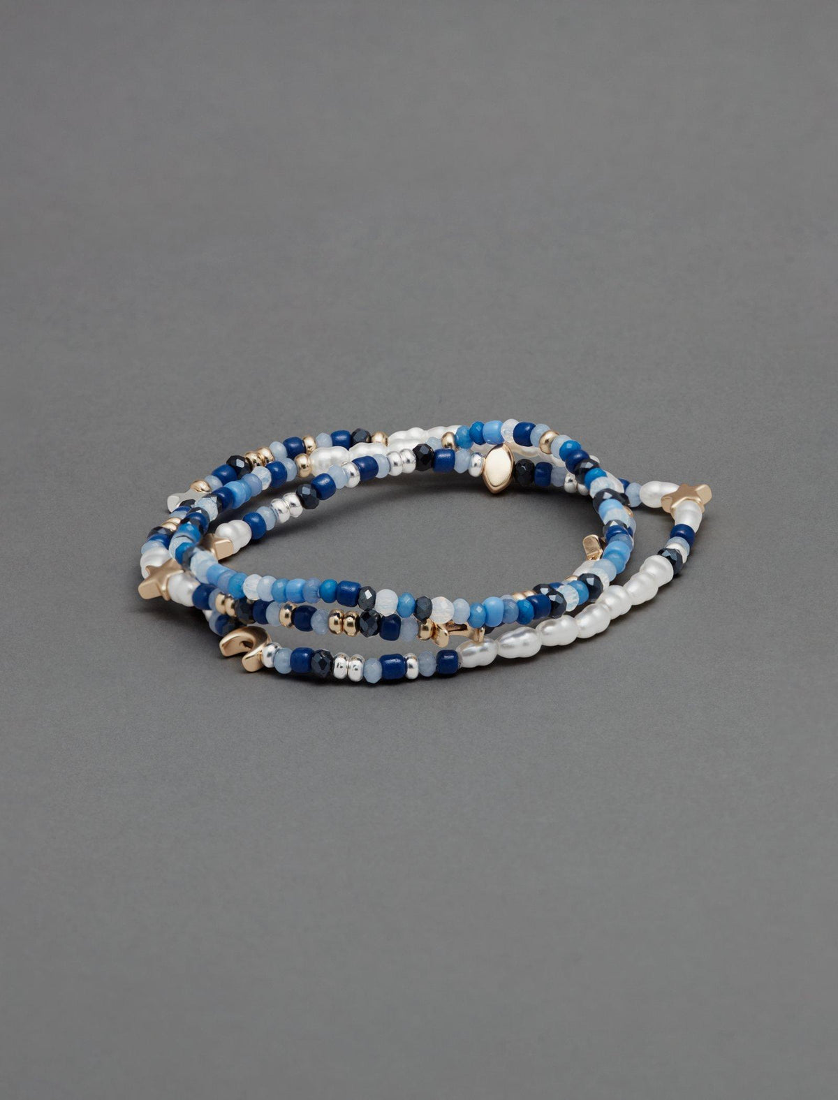 Lucky Brand Beaded Bracelet Set - Women's Ladies Accessories Jewelry Bracelets Two Tone