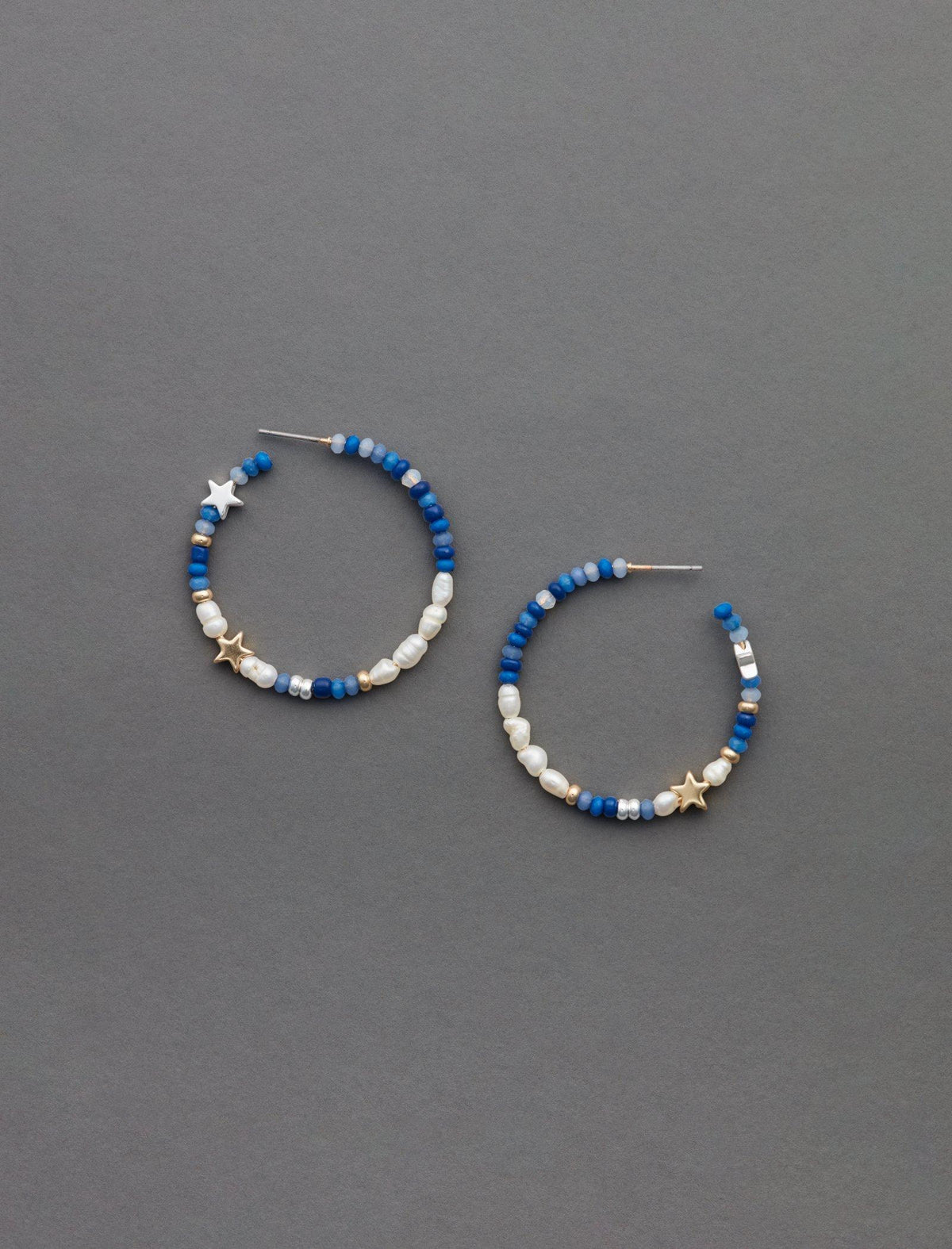 Lucky Brand Beaded Hoop Earring - Women's Ladies Accessories Jewelry Earrings Two Tone