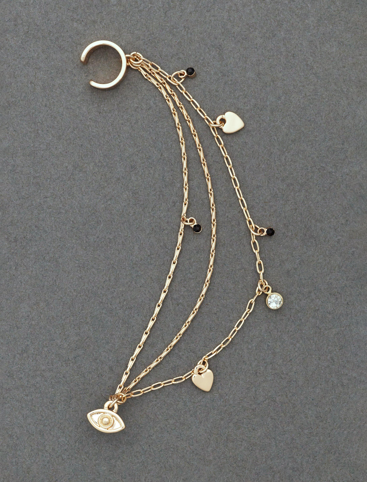 Lucky Brand Celestial Ear Cuff Chain - Women's Ladies Accessories Jewelry Bracelets Gold