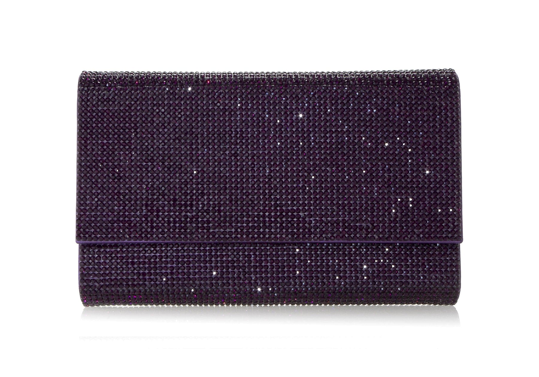 Judith Leiber Couture Fizzoni Crystal Clutch Plum