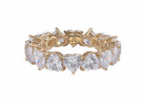 Judith Leiber Couture Small Heart Gem Eternity Band Clear