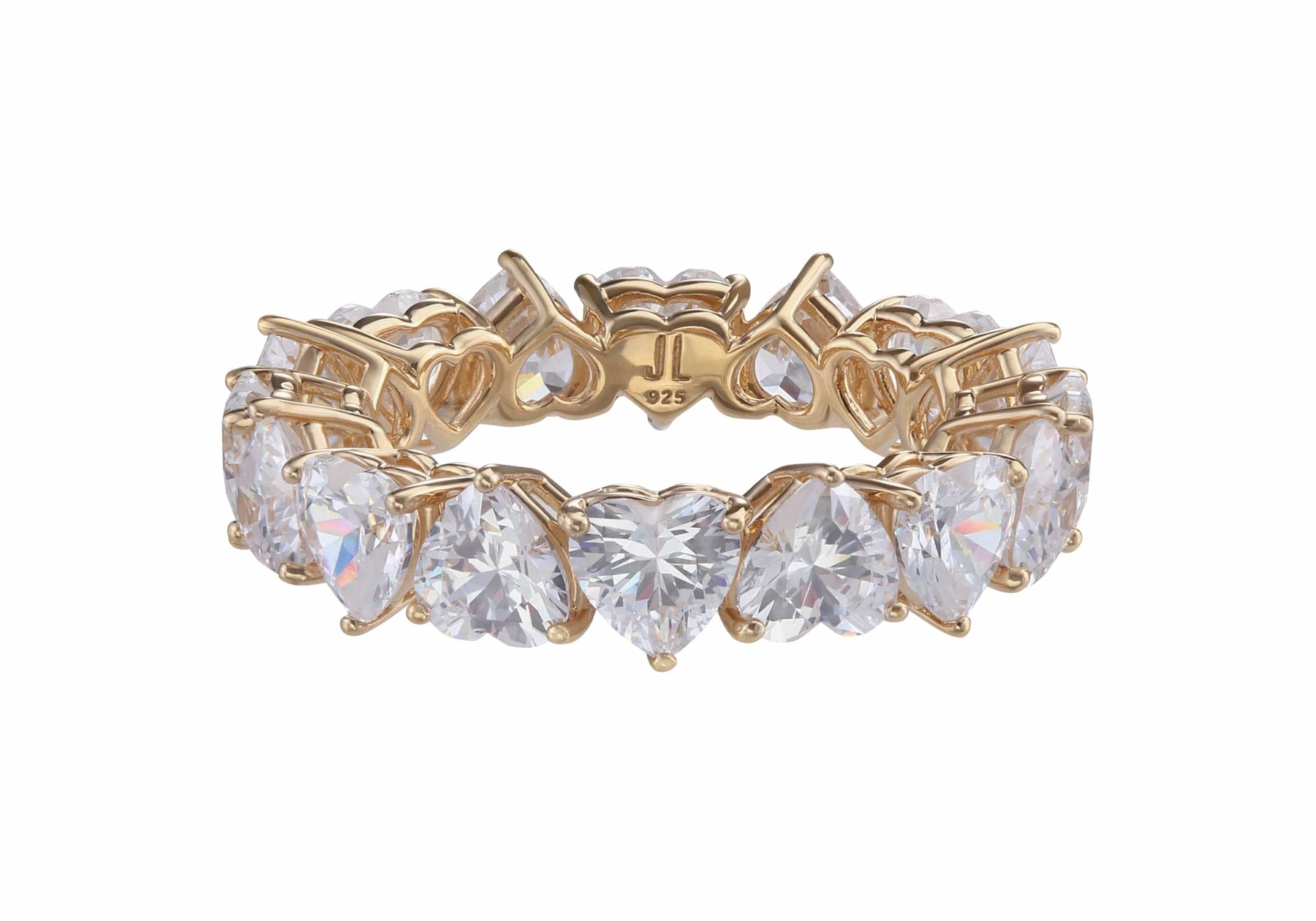 Judith Leiber Couture Small Heart Gem Eternity Band Clear