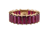 Judith Leiber Couture Baguette Eternity Ring  Red Red