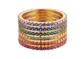 Judith Leiber Couture Small Micropave Cigar Band Multicolor