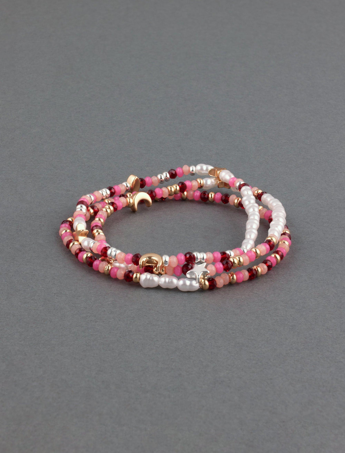 Lucky Brand Pink Beaded Bracelet - Women's Ladies Accessories Jewelry Bracelets Two Tone