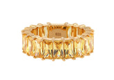 Judith Leiber Couture Judith Leiber Jewelry  Baguette Eternity Ring Yellow Yellow