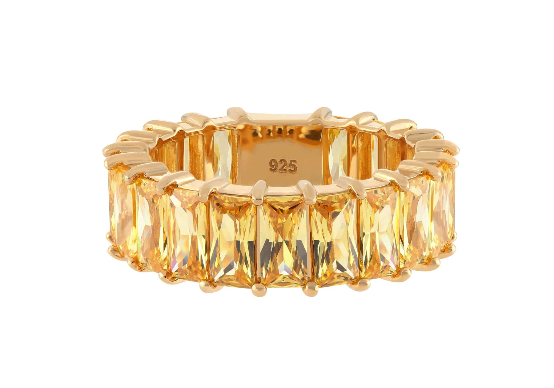 Judith Leiber Couture Judith Leiber Jewelry  Baguette Eternity Ring Yellow Yellow
